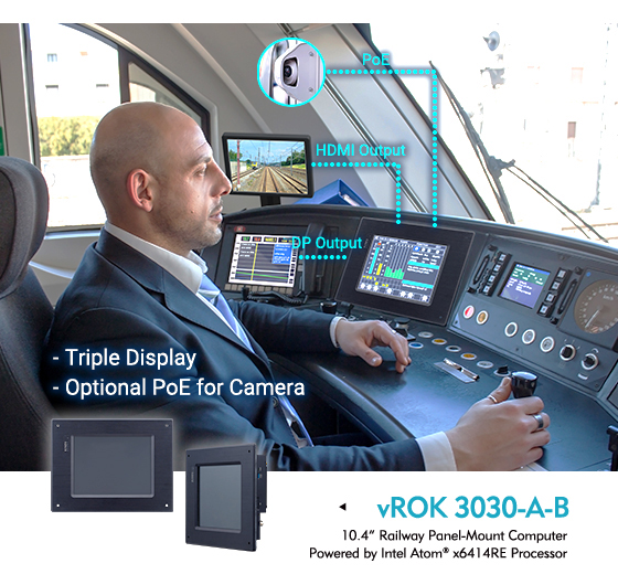 Function Meets Efficiency: The vROK 3030-A-B Railway Panel-Mount Computer